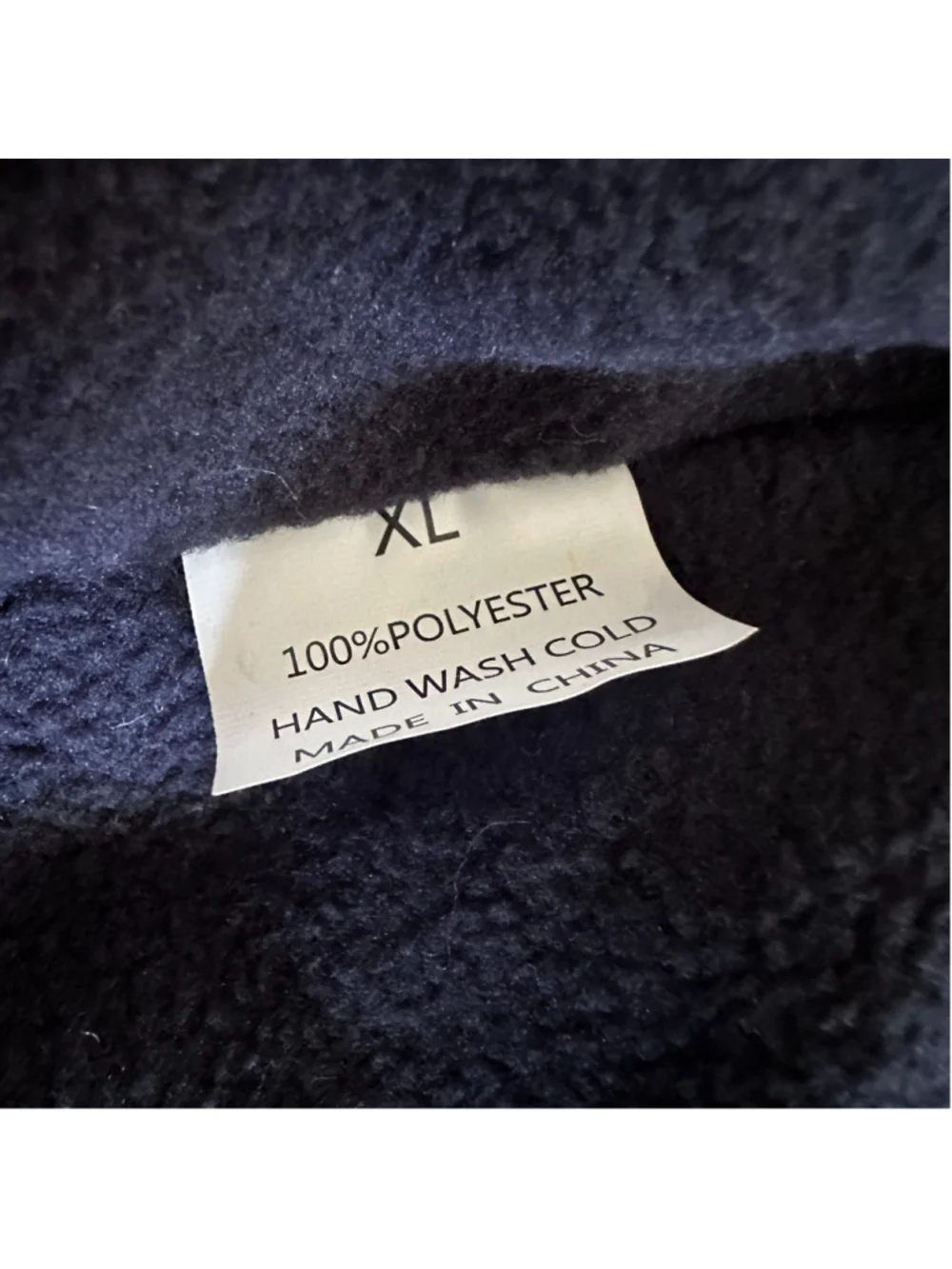 Dog Hooded Vest XL Navy Gray Fleece Lined Winter Coat Pet